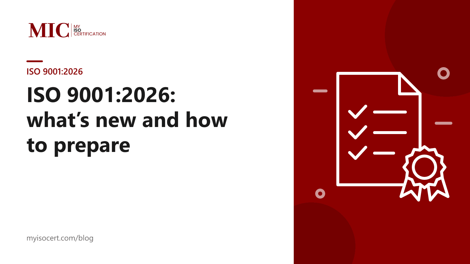 ISO 9001:2026 - what is new and how to prepare for the transition - MyISOCertification blog